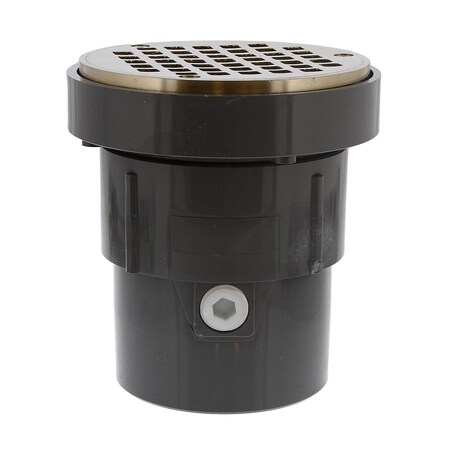 Jones Stephens 3inX4in LevelBest Complete Pipe Fit Drain System with 3in Metal Spud and 5in Nickel Bronze Strainer D50461